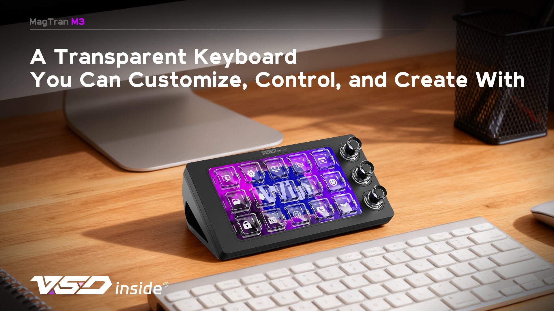 その他 VSDinside MagTran M3 MagTran M3 - Fully Customizable Transparent Keyboard – VSDinside