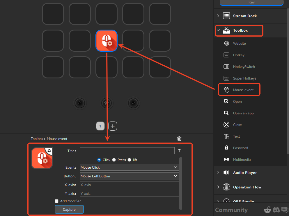"Mouse Event" Feature