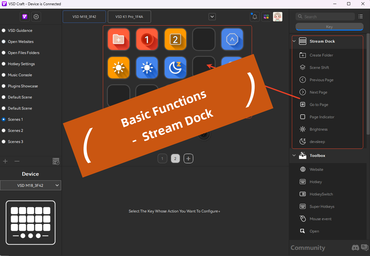 Basic Functions - Stream Dock - VSDinside