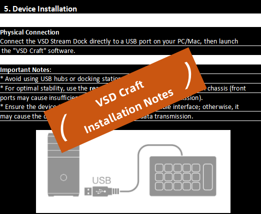 Installation Notes - Stream Dock - VSDinside