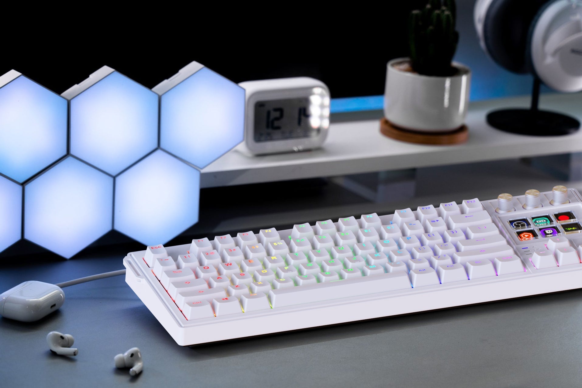 VSDinside K1 Pro 87-Key RGB Mechanical AI Keyboard – Programmable Stream Deck | Gaming & Productivity VSDINSIDE