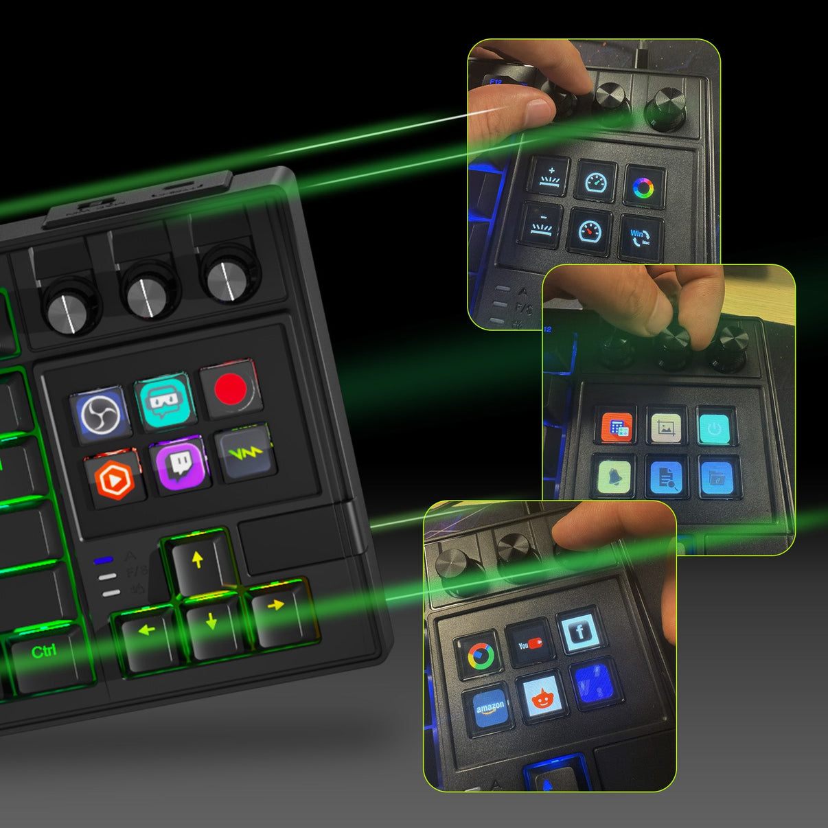 VSDinside K1 Pro 87-Key RGB Mechanical AI Keyboard – Programmable Stream Deck | Gaming & Productivity VSDINSIDE