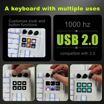 VSDinside K1 Pro 87-Key RGB Mechanical AI Keyboard – Programmable Stream Deck | Gaming & Productivity VSDINSIDE