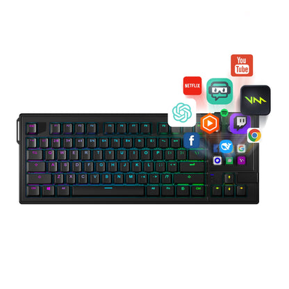 VSDinside K1 Pro 87-Key RGB Mechanical AI Keyboard – Programmable Stream Deck | Gaming & Productivity VSDINSIDE