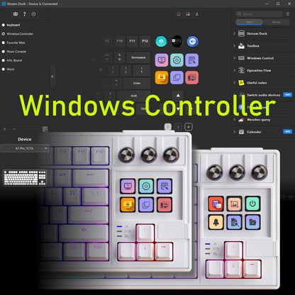 VSDinside K1 Pro 87-Key RGB Mechanical AI Keyboard – Programmable Stream Deck | Gaming & Productivity VSDINSIDE