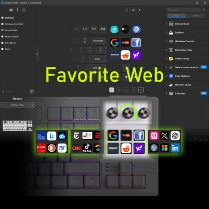VSDinside K1 Pro 87-Key RGB Mechanical AI Keyboard – Programmable Stream Deck | Gaming & Productivity VSDINSIDE