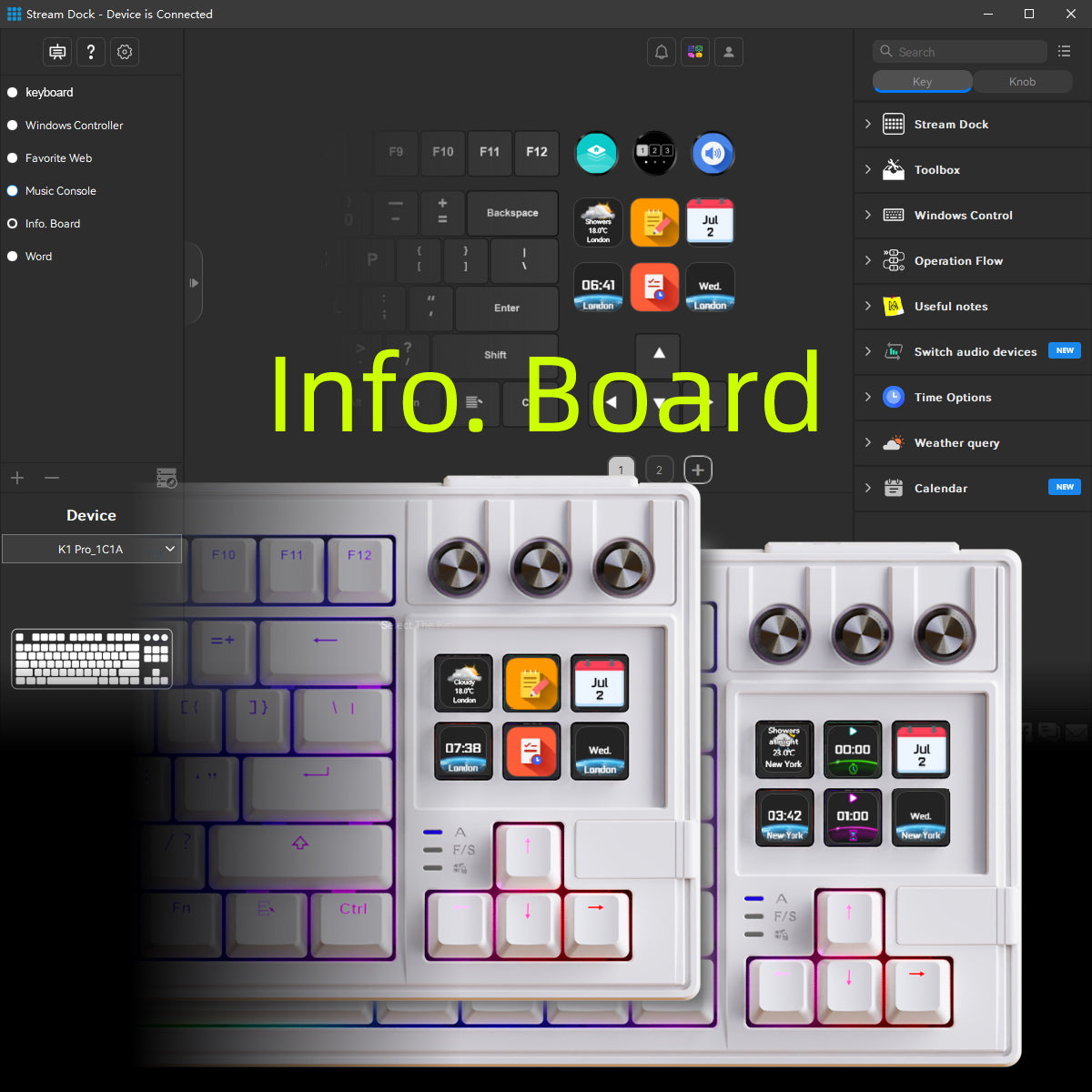 VSDinside K1 Pro 87-Key RGB Mechanical AI Keyboard – Programmable Stream Deck | Gaming & Productivity VSDINSIDE
