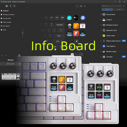 VSDinside K1 Pro 87-Key RGB Mechanical AI Keyboard – Programmable Stream Deck | Gaming & Productivity VSDINSIDE