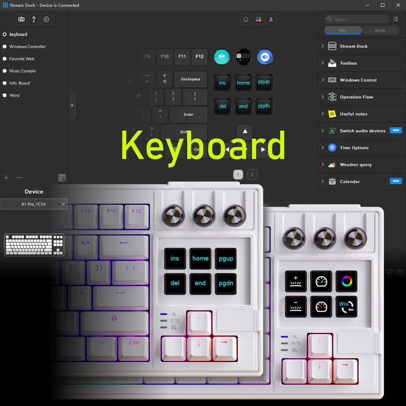 VSDinside K1 Pro AI Keyboard – VSDinside Stream Deck, AI Keyboard