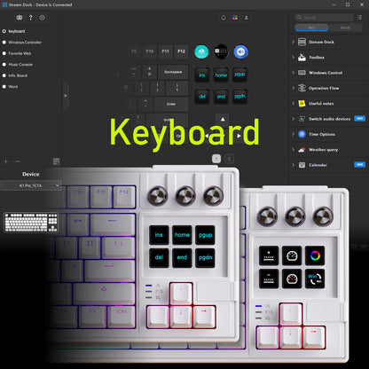 VSDinside K1 Pro 87-Key RGB Mechanical AI Keyboard – Programmable Stream Deck | Gaming & Productivity VSDINSIDE